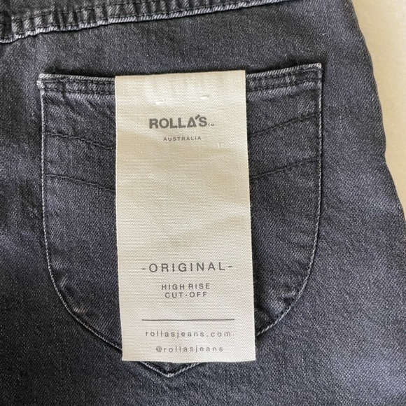 ROLLA'S High Rise Cutoff Black Jean Shorts - Picture 10 of 11